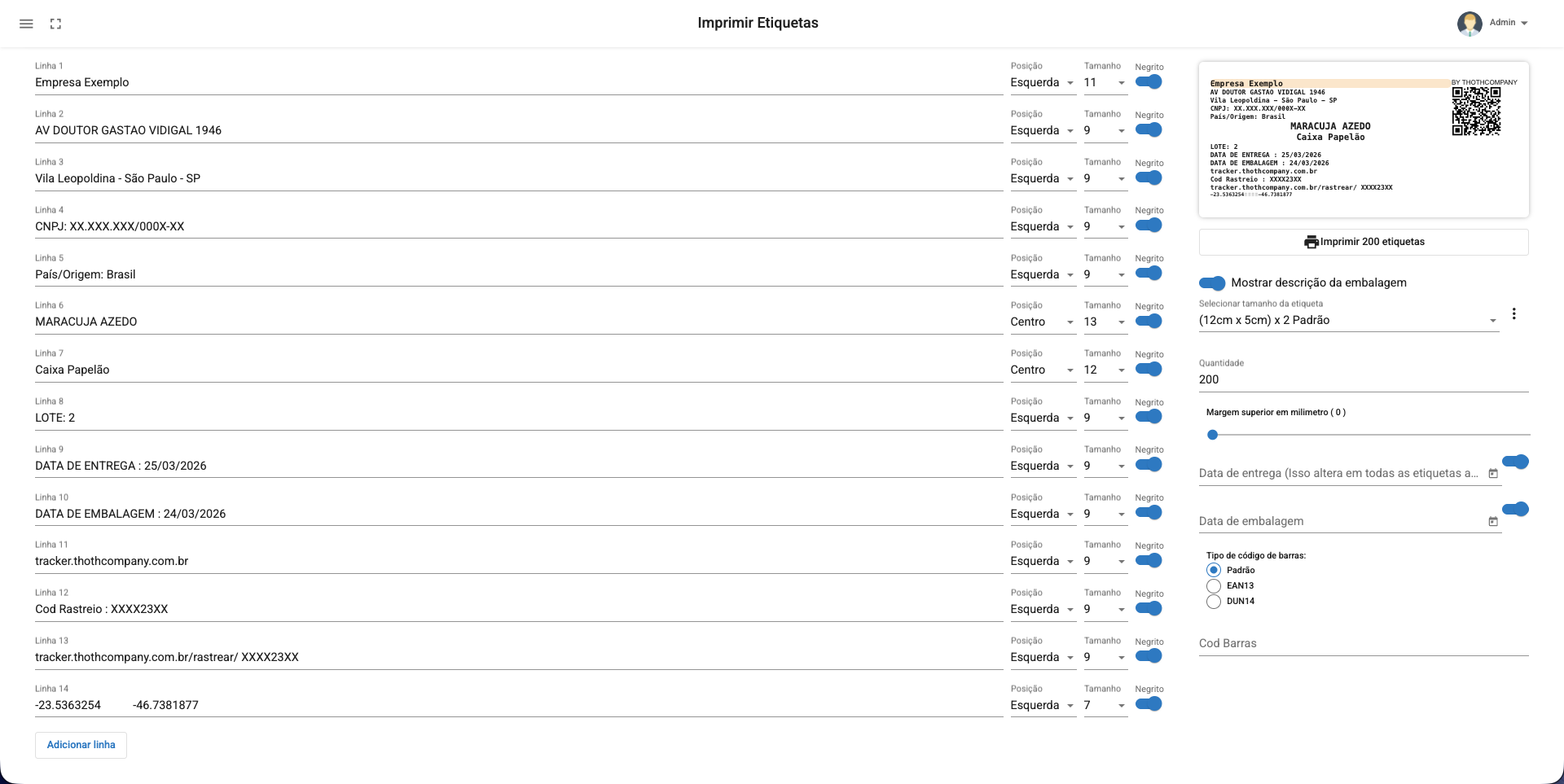 Thoth Tracker - Config